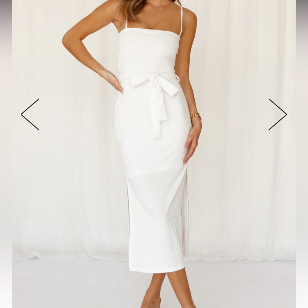 Ways I loved you white midi dress